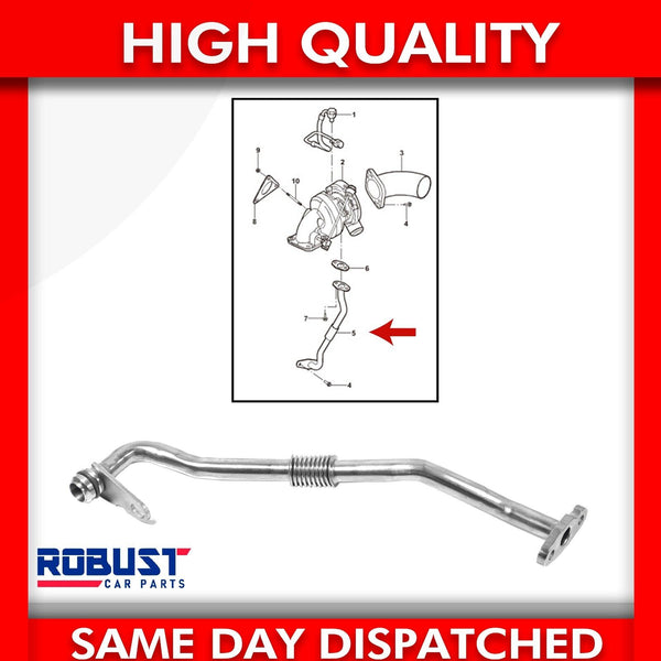 FOR FORD TRANSIT MK7 2.4 DIESEL O.E TURBOCHARGER OIL RETURN PIPE 13727 ...